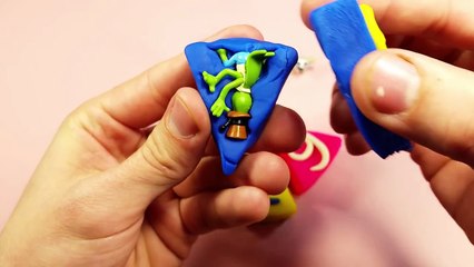 8 Play Doh Cake Slice Colorful Numbers Learning Angry Birds Peppa Pig Maya the Bee Stella