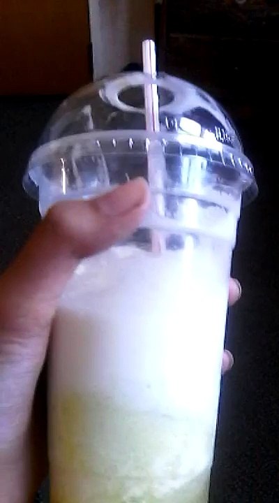Burger king frozen Fanta sour apple with ice cream