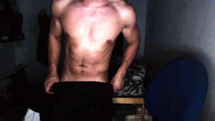 Progress flexing bodybuilder