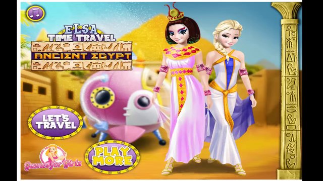 Elsa Time Travel Ancient Egypt - Cartoon Video Game For Kids