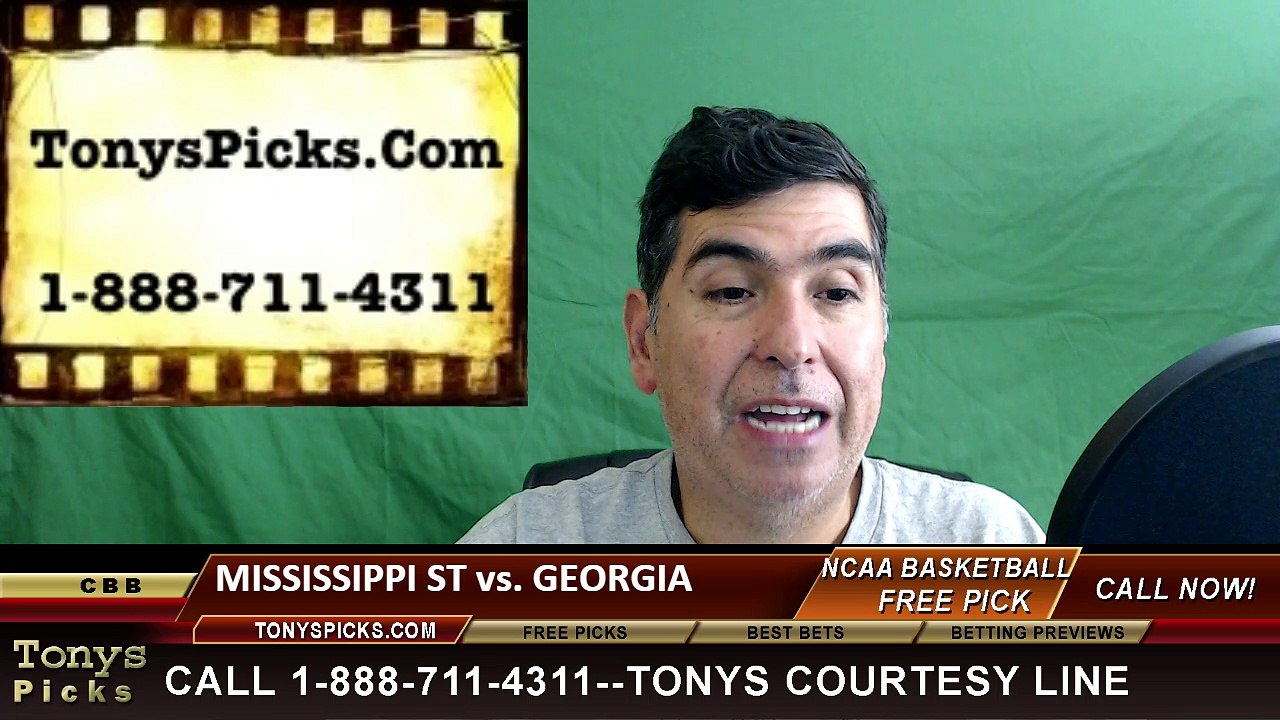 College Basketball Free Pick Georgia Bulldogs vs. Mississippi St Bulldogs Prediction Odds Preview 3-10-2016