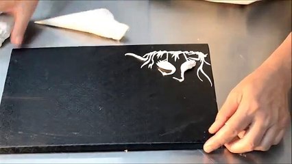 Beautiful cake design by scroll work - piping in buttercream