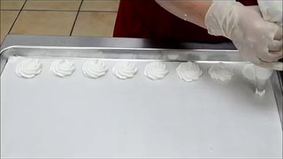 Chef Making Meringues - Meringue Cookies