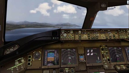 X-Plane B777 Nice France Landing