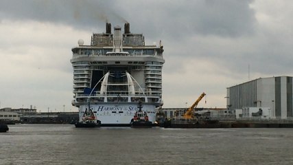 Le départ en essais de l'Harmony of the seas