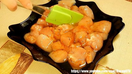 Шашлычки из курицы.Шашлычки на шпажках в духовке