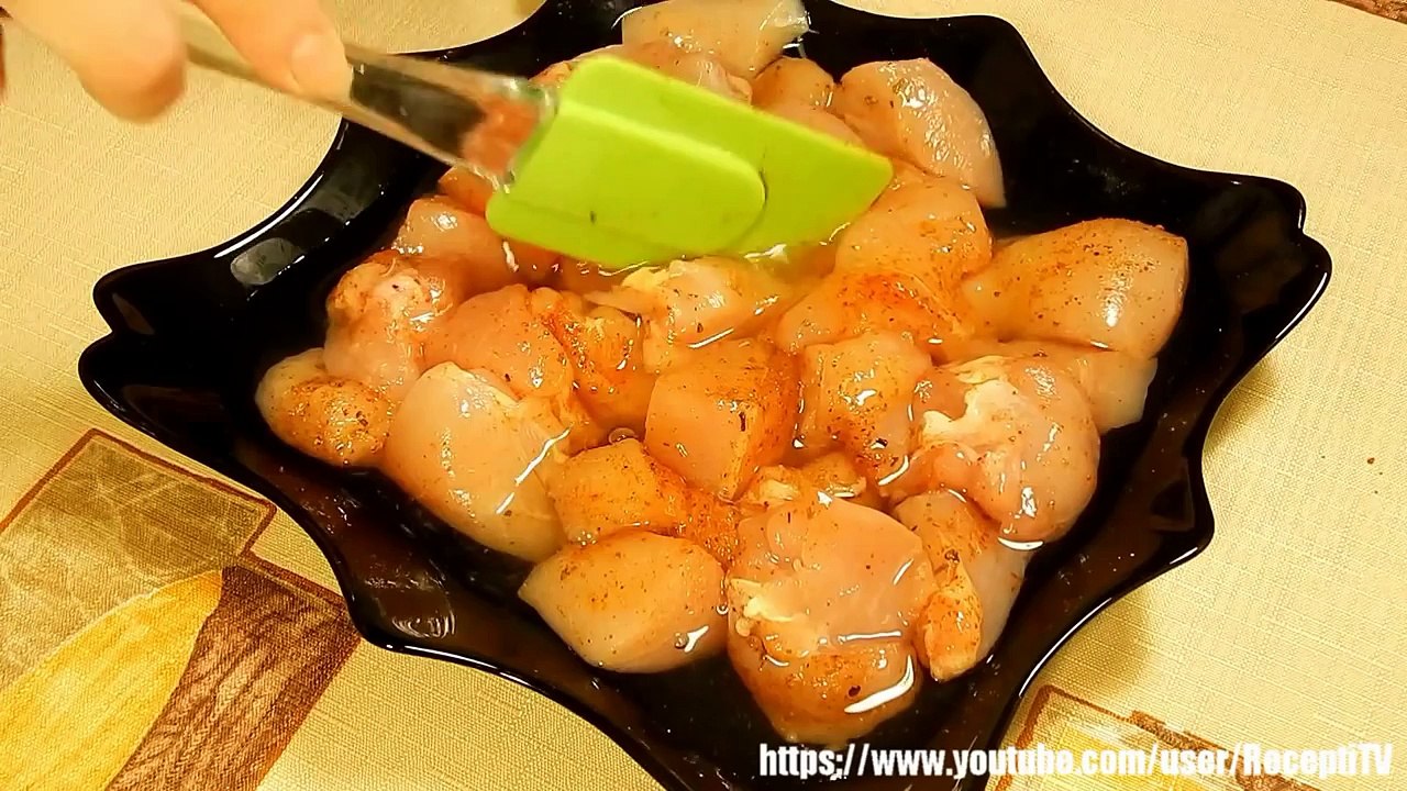 Шашлычки из курицы.Шашлычки на шпажках в духовке