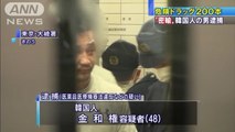 【在日犯罪】過去最大量の危険ドラッグを密輸したとして、韓国籍で飲食店経営の金和権容疑者（48）を医薬品医療機器法違反などの疑いで逮捕