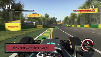 Top 5 Codemasters F1 Games