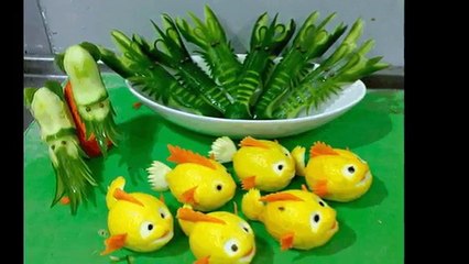 Фигурки из овощей и фруктов