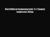 Read Word Biblical Commentary Vol. 11 2 Samuel  (anderson) 342pp Ebook