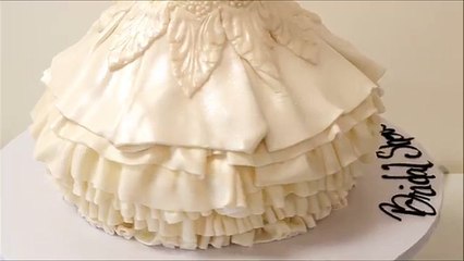 Wedding Dress Shape Cake Example
