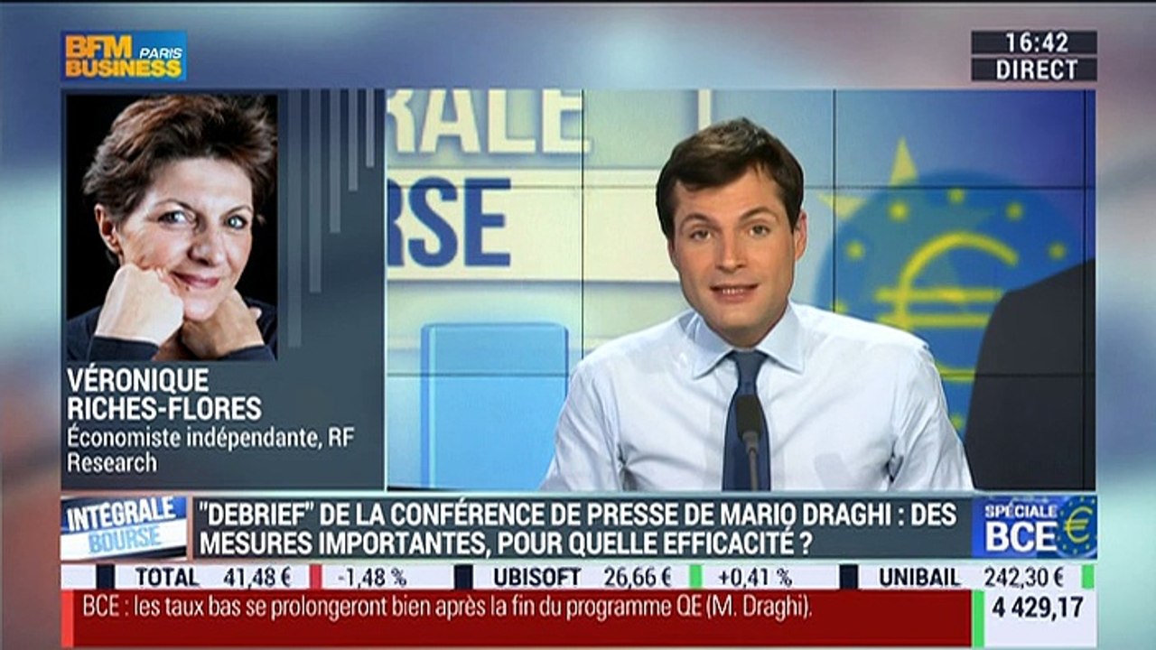 Spéciale BCE: "On a l'impression que la Banque centrale européenne en fait presque trop", Véronique Riches-Flores - 10/03