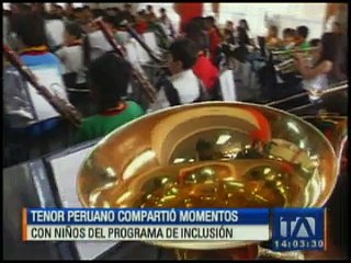 Tenor peruano compartió momentos con niños del programa de inclusión