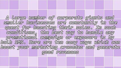 10 Easy Ways to Generate Cash With Bulk SMS