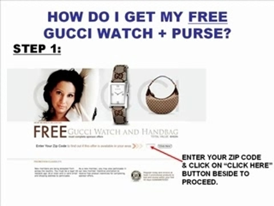 FREE GUCCI Watch + Purse / FREE Gucci (US ONLY)