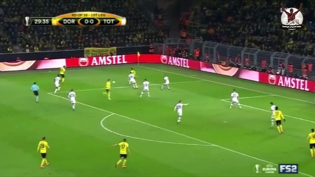 ثلاثية بروسيا دورتموند في مرمي توتنهام في ذهاب دور 16 الدوري الاوروبي 10-3-2016