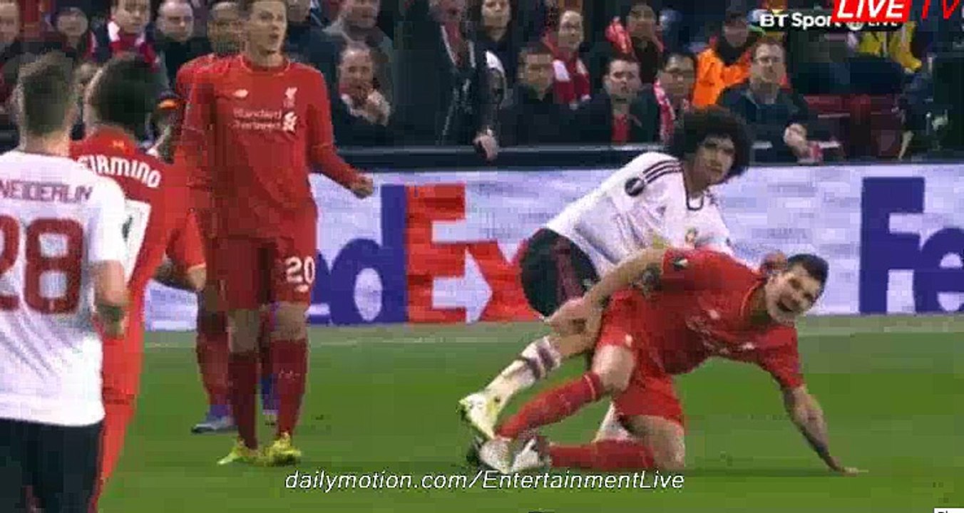 Marouane Fellaini GETS INJURED Liverpool 1-0 Man UTD