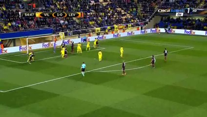 Cedric Bakambu Second Goal  - Villarreal 2-0 Bayer Leverkusen - 10-03-2016