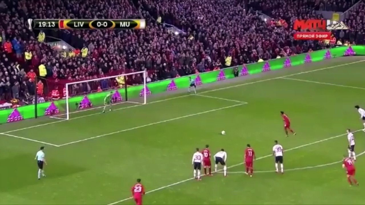 ثنائية ليفربول في مرمي اليونايتد في ذهاب دور 16 الدوري الاوروبي 10-3-2016