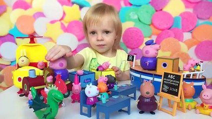 Свинка Пеппа коллекция игрушек Милены Peppa Pig toys collection