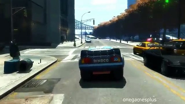 Thirteen NEW jumps Dinoco Lightning McQueen crash test by onegamesplus