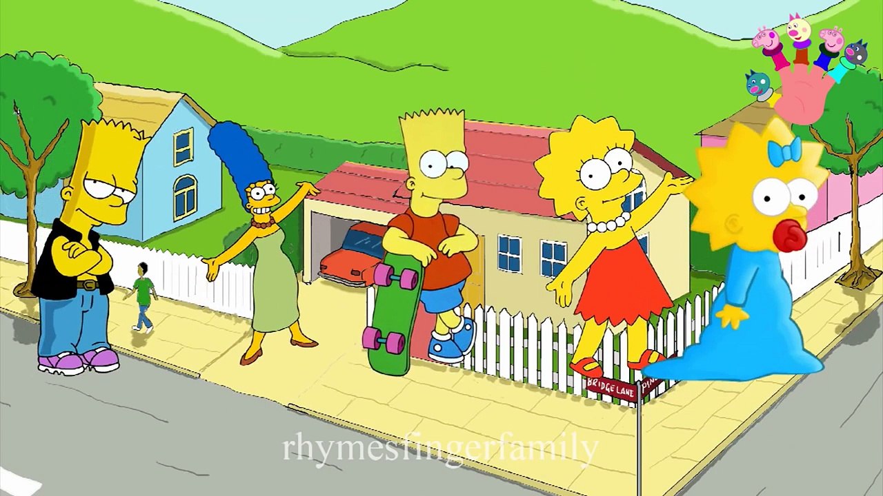 The Simpsons Finger Family Nursery Rhyme | Dancing | HD | KidsW