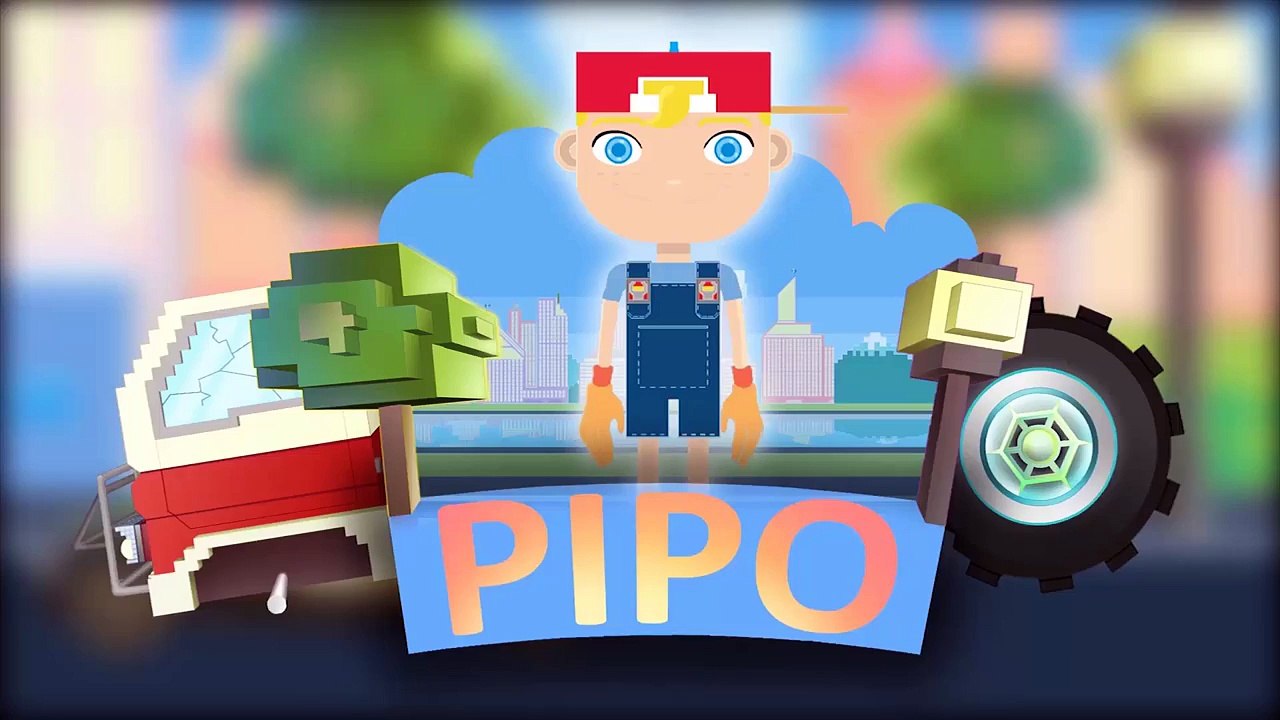 Camión Monstro - Pipo y su grúa | Dibujo animado como Minecraft