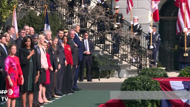 Justin Trudeau accueilli en grande pompe à la Maison Blanche
