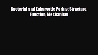 Download Bacterial and Eukaryotic Porins: Structure Function Mechanism Ebook