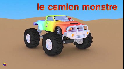 Jeu d'assemblage : le camion monstre. Dessin animé francais. Monster trucks for children  Meilleurs Dessins Animés