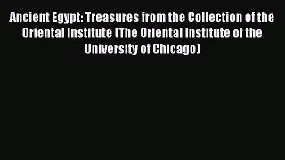 Read Ancient Egypt: Treasures from the Collection of the Oriental Institute (The Oriental Institute
