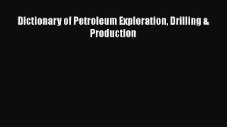 Read Dictionary of Petroleum Exploration Drilling & Production Ebook Online