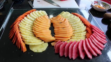 Cómo hacer un corazón de fruta picada para fiesta #3 - arte con fruta - La receta de la abuelita