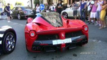 Arab Ferrari LaFerrari in Monaco - Loud Starts and Sounds