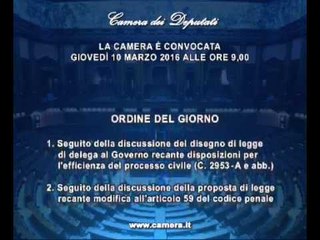 Roma - Camera - 17^ Legislatura - 587^ seduta (10.03.16)