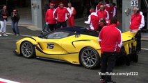 Ferrari FXX K at SPA LOUD sounds, accelerations, downshifts, flames