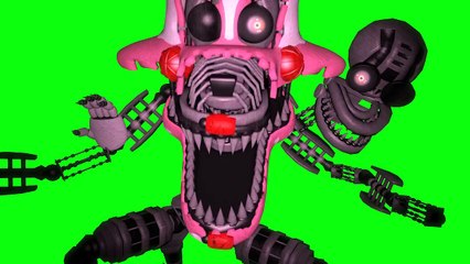 SFM FNAF 4 Nightmare Mangle Jumpscare Greenscreen