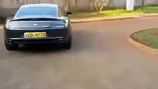 WAIGURUs son driving his Aston Martin worth 15 million shillings