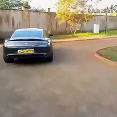 WAIGURUs son driving his Aston Martin worth 15 million shillings