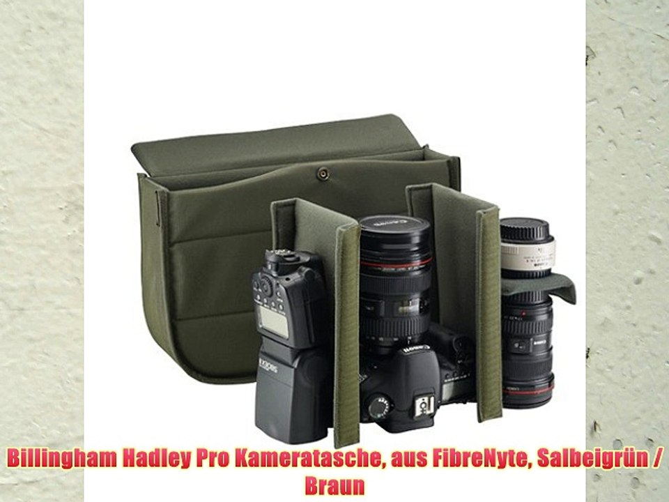 Billingham Hadley Pro Kameratasche aus FibreNyte Salbeigr?n / Braun