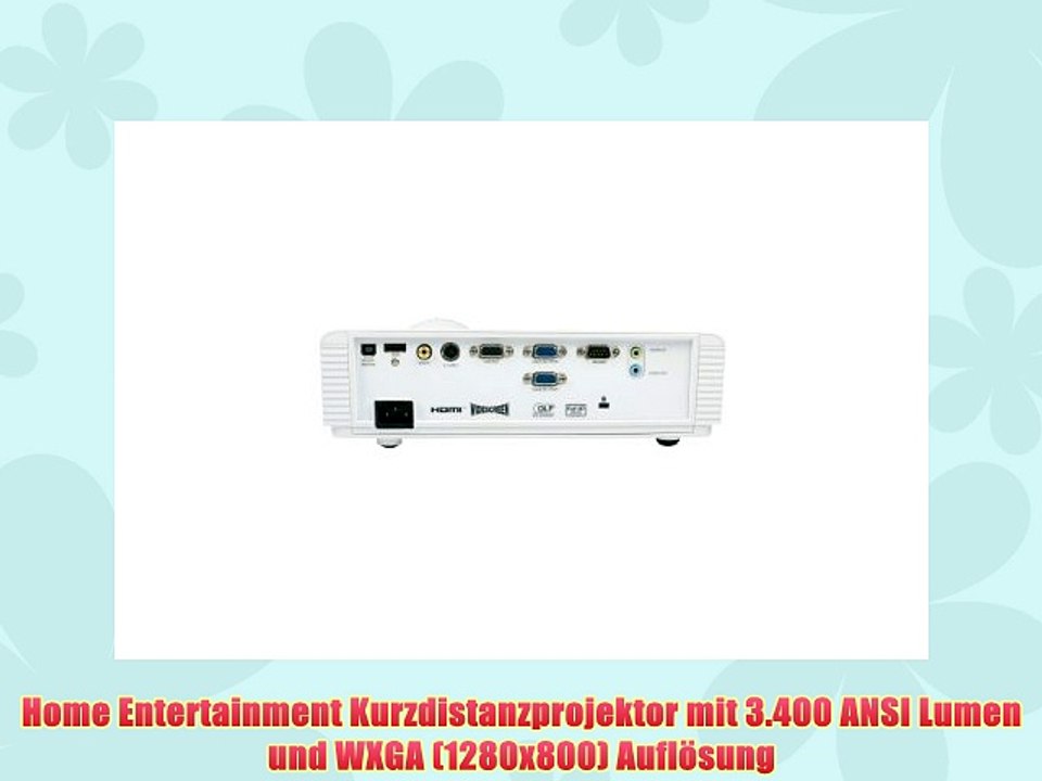 Optoma 95.8TN01GC1E GT760 DLP-Projektor (WXGA 3400 ANSI Lumen Kontrast 20000:1 3D 2-fach dig.