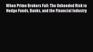 Read When Prime Brokers Fail: The Unheeded Risk to Hedge Funds Banks and the Financial Industry