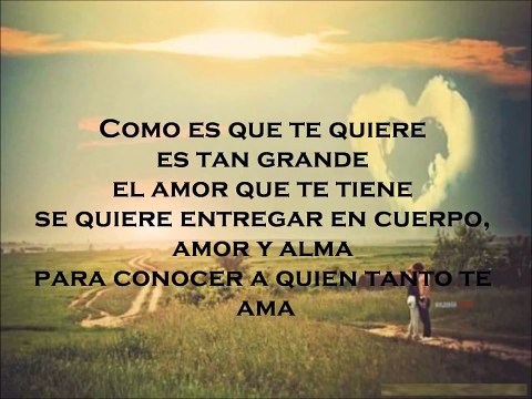 Quiero ser, ﻿el amor de tu alma, ﻿el calor de tu cama y sentir tus caricias...