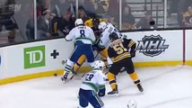 Chris Tanev hit from behind by Ryan Spooner 01/21/16