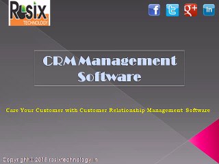 Customer Relationship Management Software