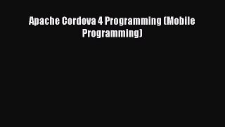 Read Apache Cordova 4 Programming (Mobile Programming) Ebook