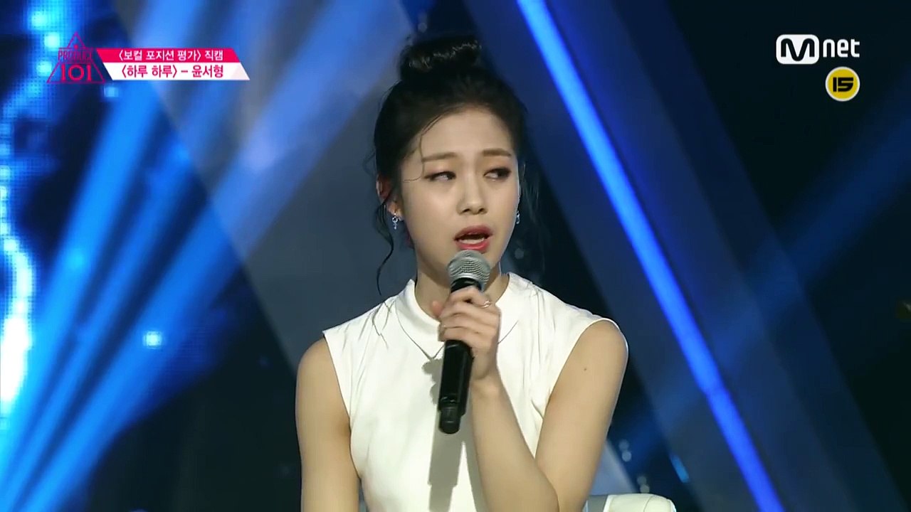 Produce 101 [직캠]일대일아이컨택ㅣ윤서형 타샤니 ♬하루하루 @포지션 평가(VOCAL) 160304 EP.7