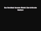 [PDF] Das Residual-Income-Model: Eine kritische Analyse Download Online
