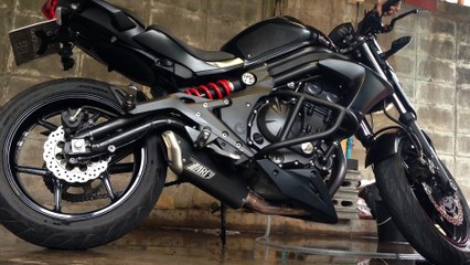 Kawasaki er6n with Zard exhaust